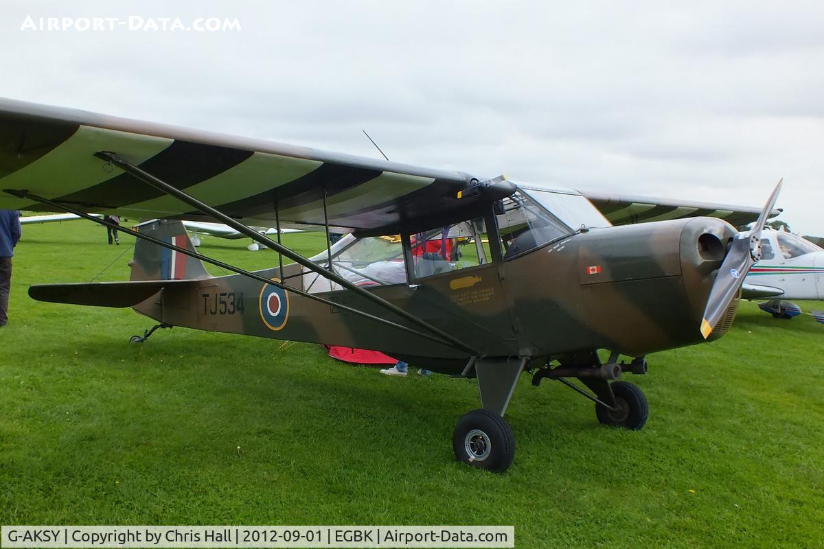 G-AKSY, 1944 Taylorcraft J Auster 5 C/N 1567, at the LAA Rally 2012, Sywell