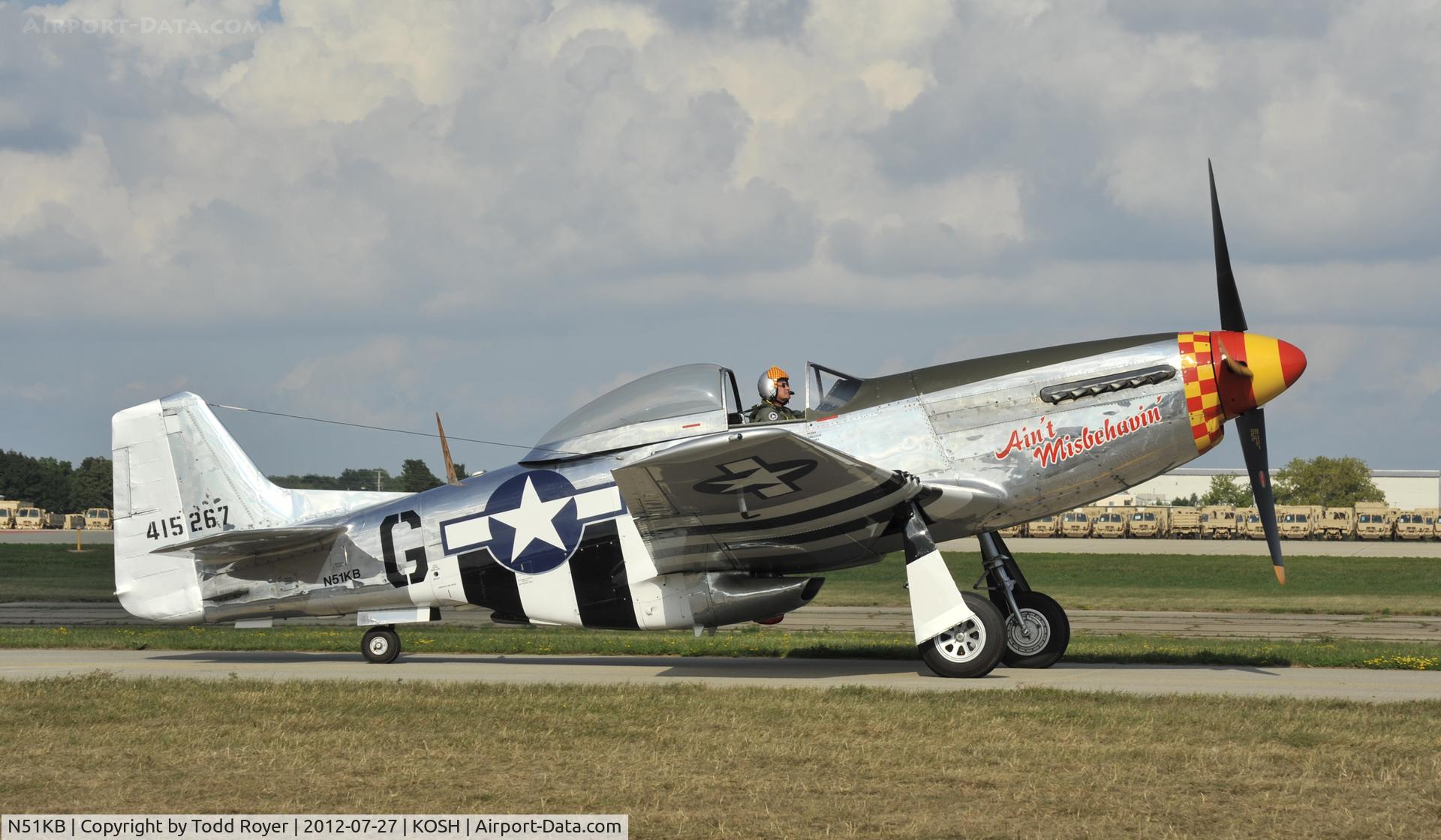 N51KB, 1961 North American F-51D Mustang C/N 44-74009, Airventure 2012