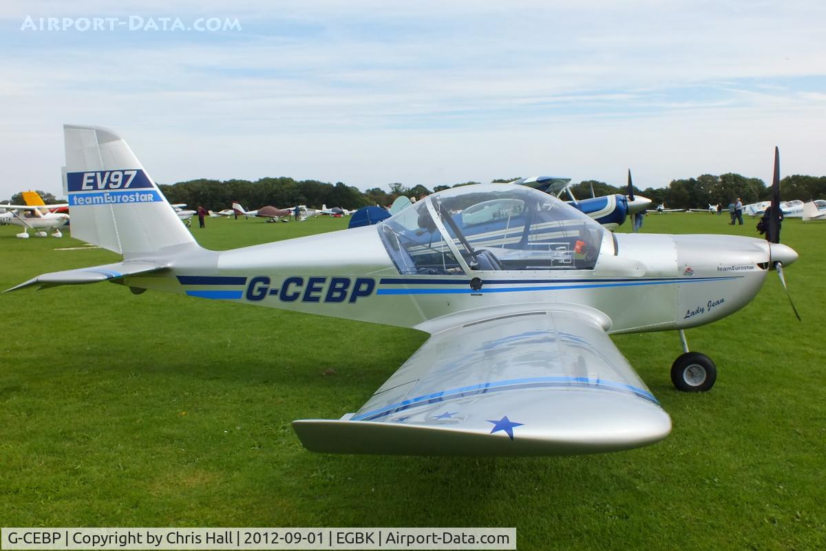 G-CEBP, 2006 Aerotechnik EV-97 Eurostar C/N 2825, at the LAA Rally 2012, Sywell