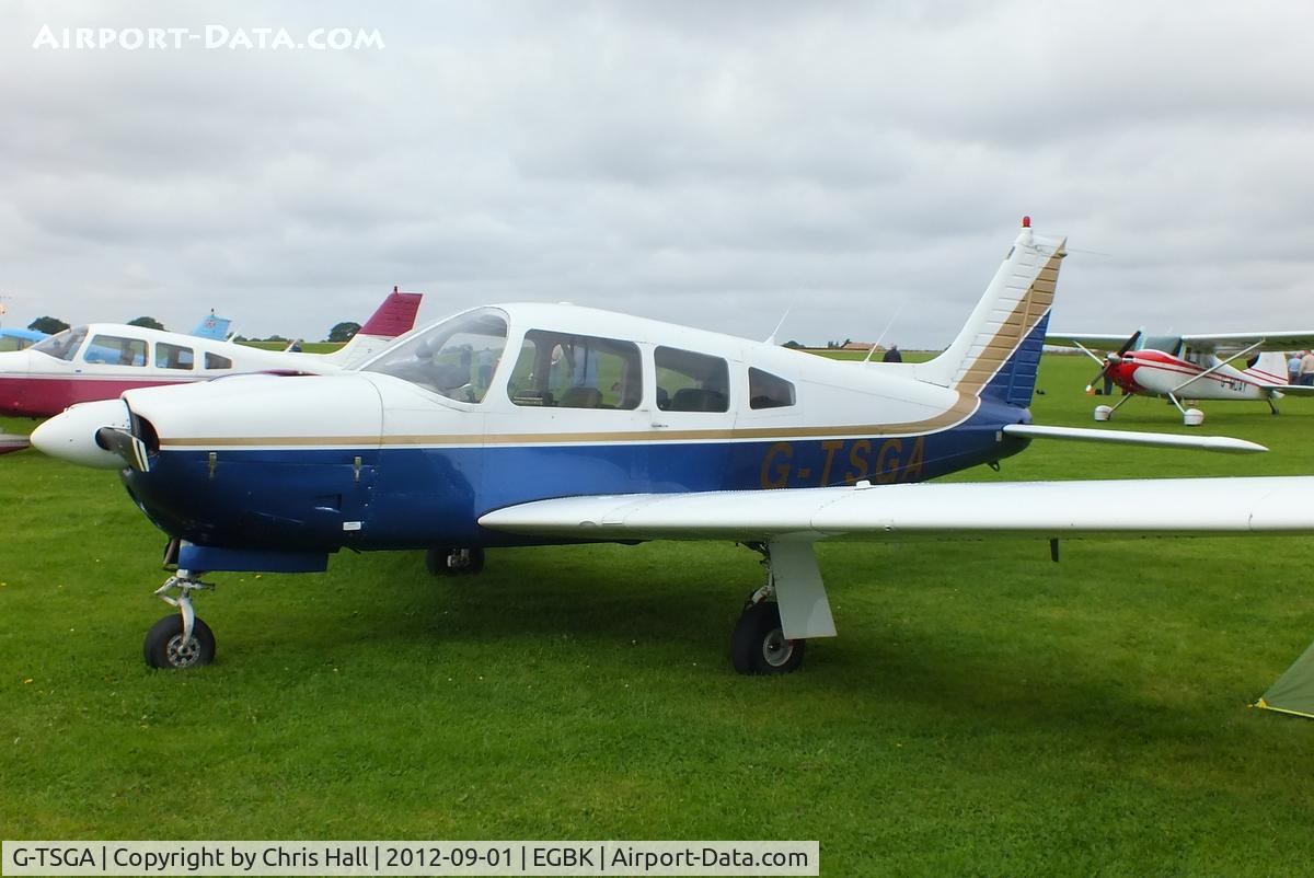 G-TSGA, 1977 Piper PA-28R-201 Cherokee Arrow III C/N 28R-7737082, at the LAA Rally 2012, Sywell