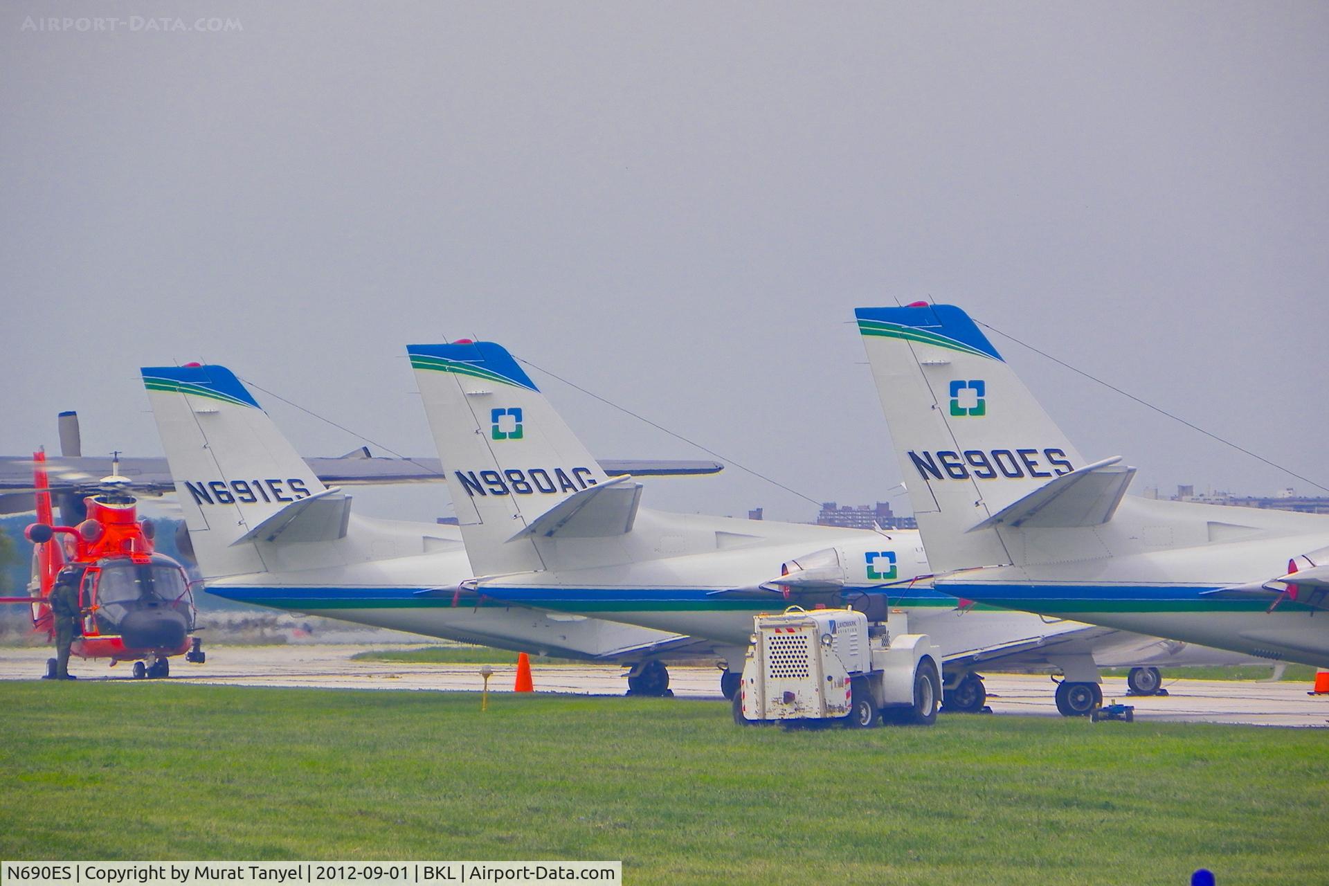 N690ES, 1995 Cessna 560 Citation Ultra C/N 560-0336, The three stooges parked at BKL during the 2012 Cleveland National Air Show