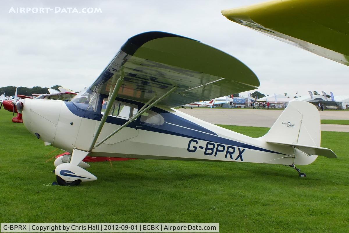 G-BPRX, 1946 Aeronca 11AC Chief Chief C/N 11AC-94, at the LAA Rally 2012, Sywell