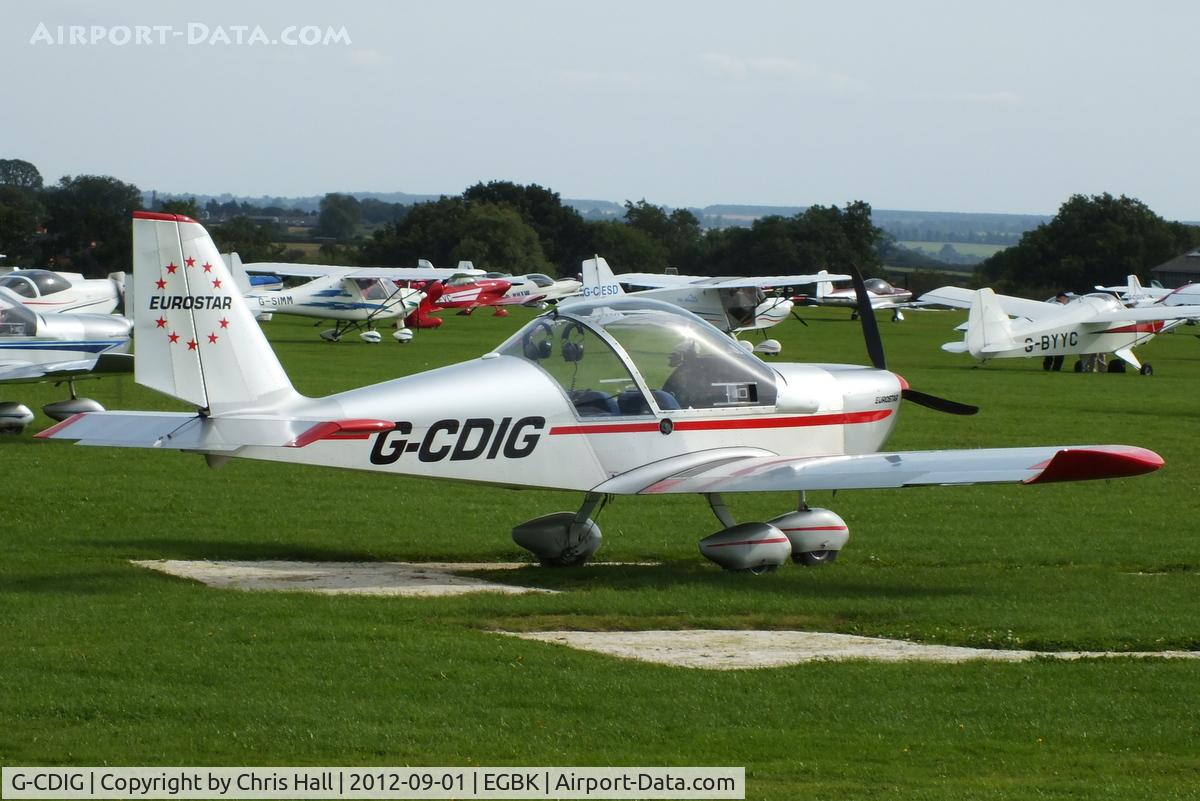 G-CDIG, 2005 Aerotechnik EV-97 Eurostar C/N PFA 315-14353, at the LAA Rally 2012, Sywell