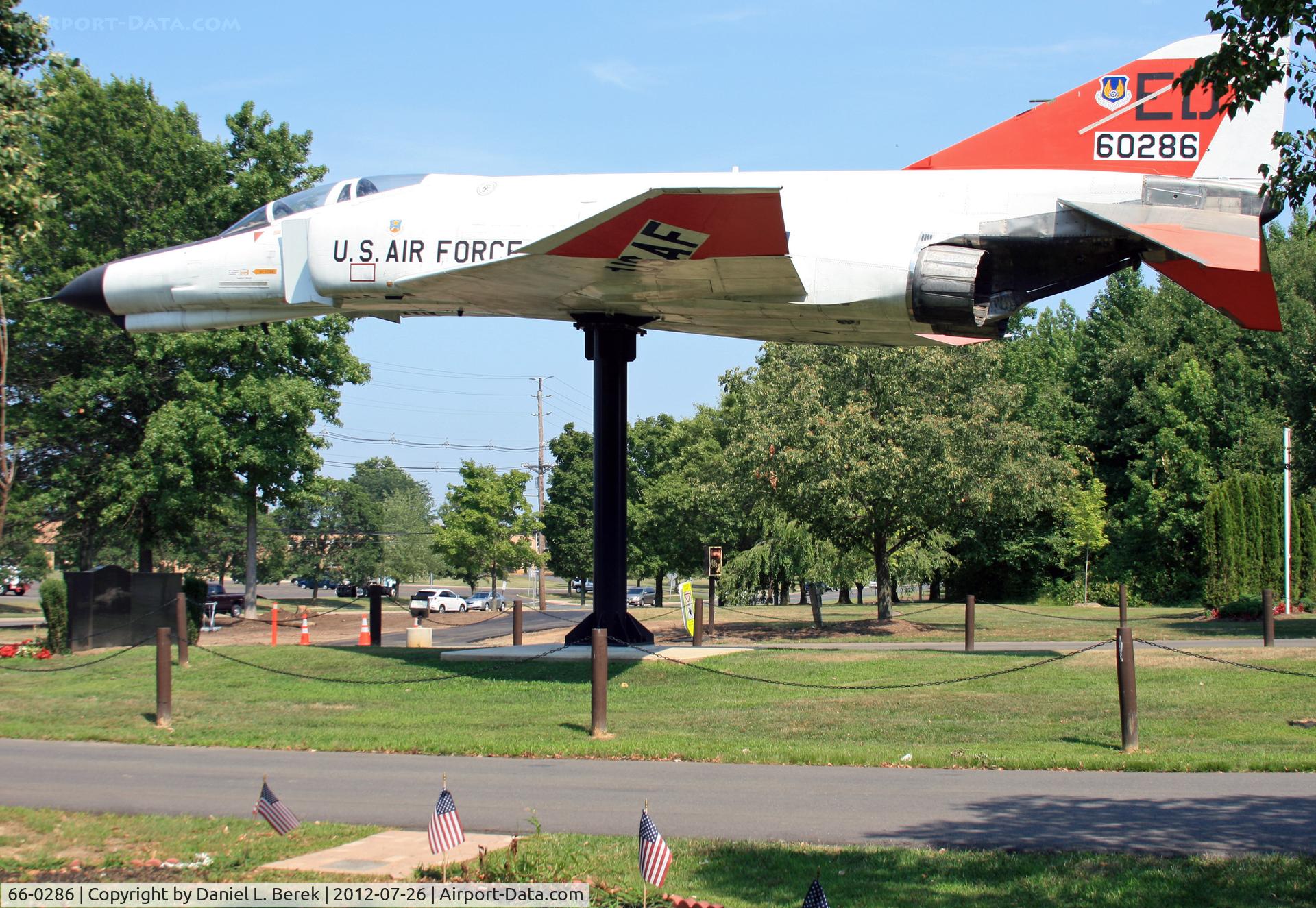 66-0286, 1966 McDonnell F-4E Phantom II C/N 2265, This Phantom is on display at the northern part of Veterans Park, Hamilton, NJ.