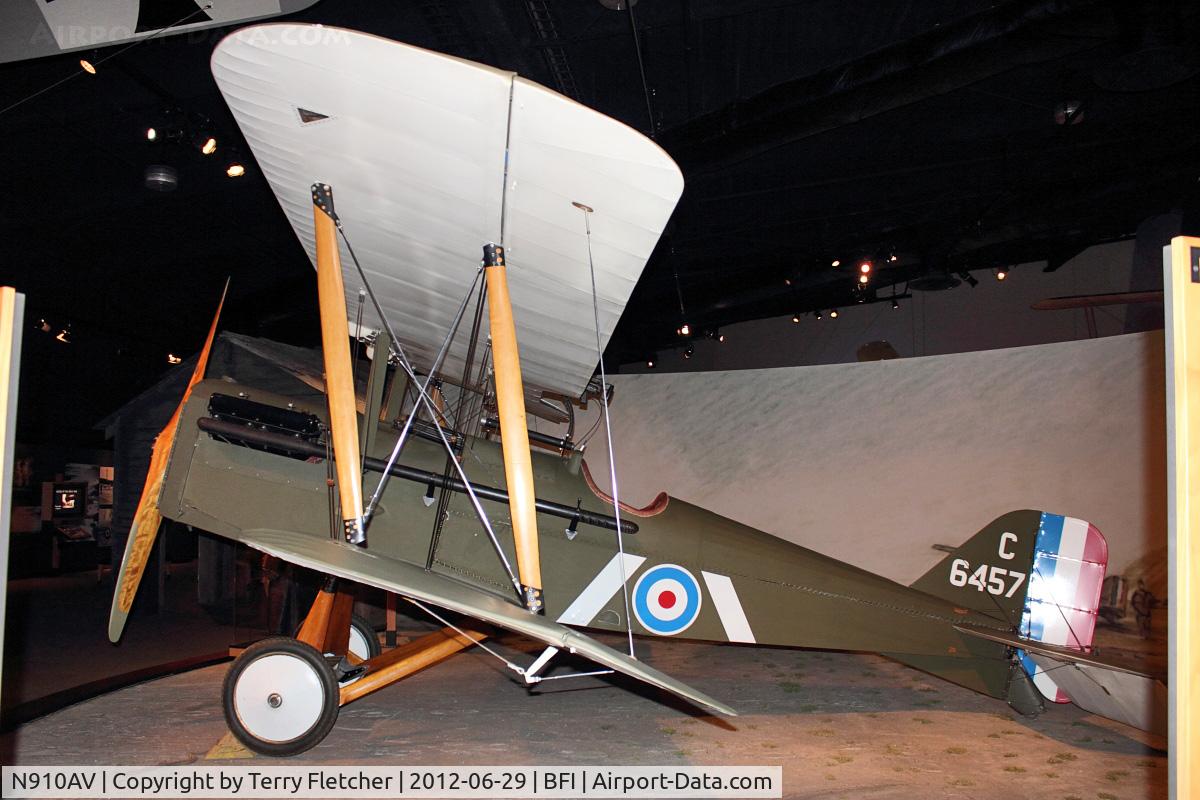 N910AV, Royal Aircraft Factory SE-5A Replica C/N 0010, Davis Thomas C SE5A, c/n: 0010 in Seattle Museum of Flight