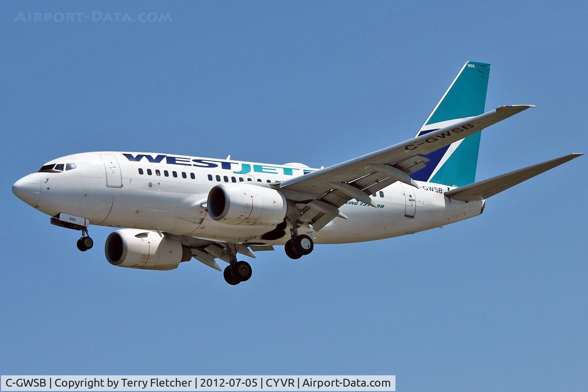 C-GWSB, 2005 Boeing 737-6CT C/N 34285, 2005 Boeing 737-6CT, c/n: 34285
