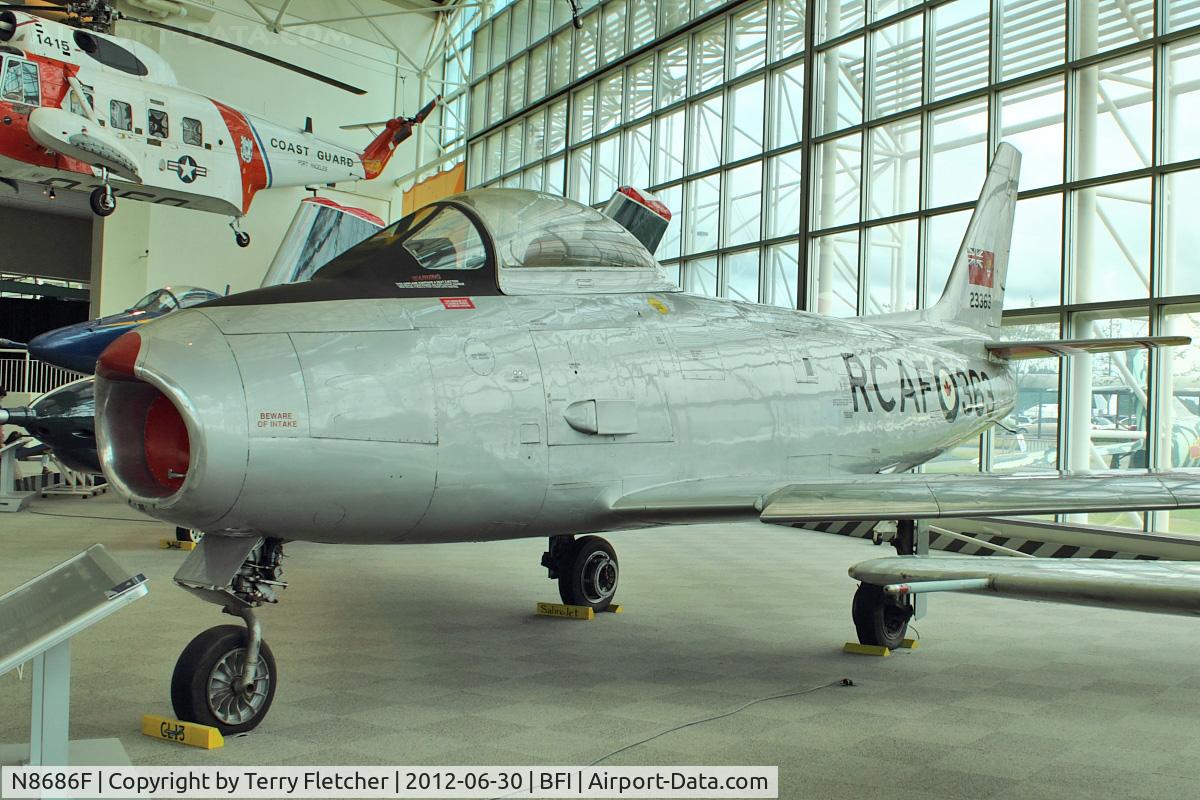 N8686F, 1954 Canadair CL-13B Sabre Mk. 6 C/N 1153, 1954 Canadair F-86E MK.6, c/n: 1153 in Seattle Museum of Flight