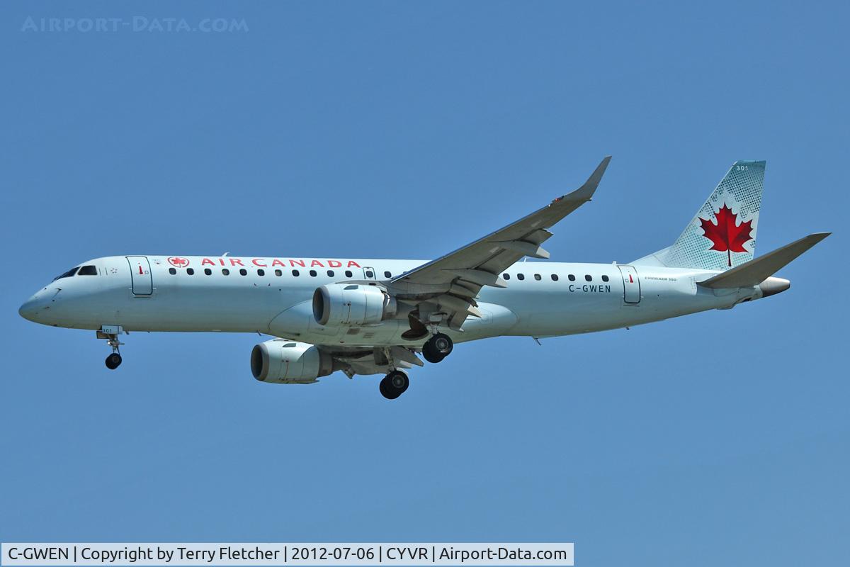 C-GWEN, 2005 Embraer 190AR (ERJ-190-100IGW) C/N 19000010, 2005 Embraer ERJ 190-100 IGW, c/n: 19000010