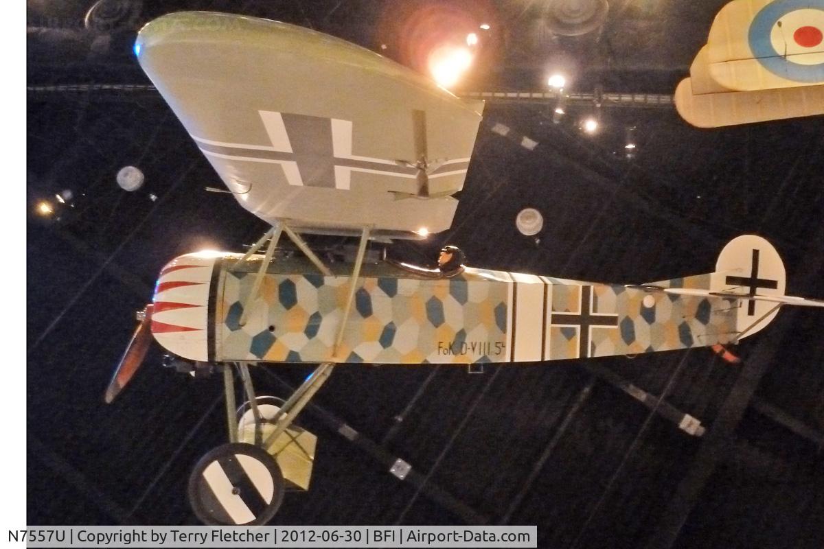 N7557U, 1969 Fokker D-VIII Replica C/N 545/18, 1969 Fokker D-VIII, c/n: 545/18 at Seattle Museum of Flight