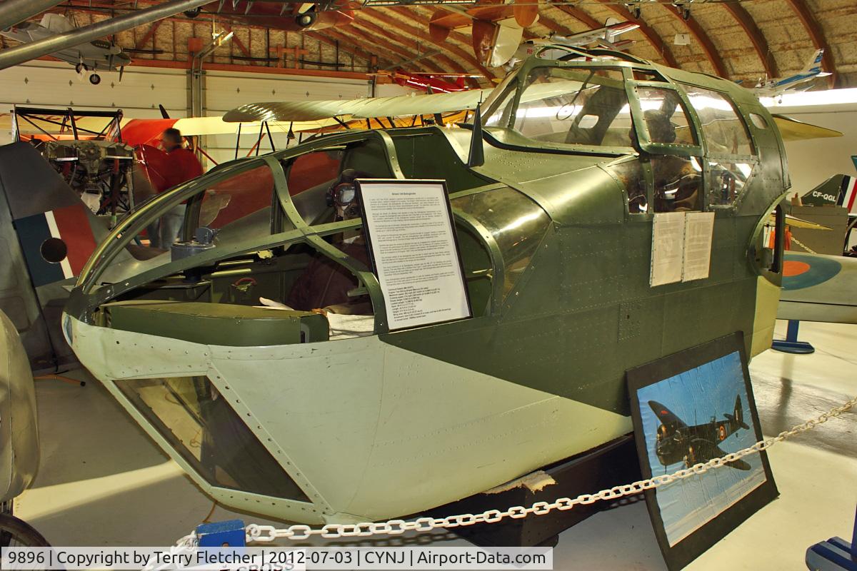 9896, Bristol 149 Bolingbroke Mk.IVT C/N Not found 9896, Nose section of 9896 (RCAF 9896), Bristol 149 Bollingbroke MkIVT, at Langley BC