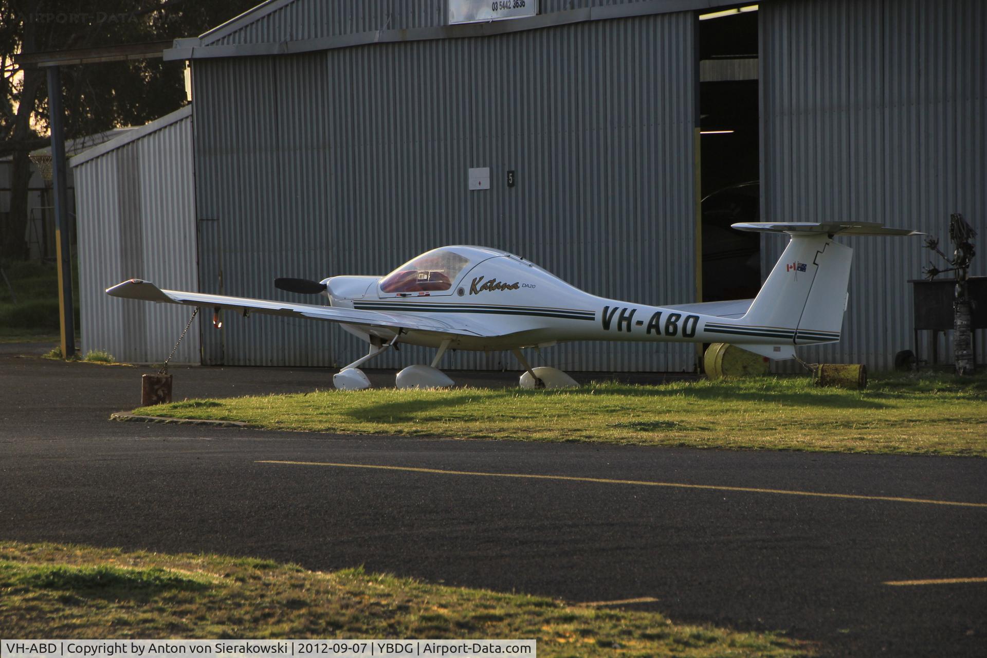 VH-ABD, 1996 Diamond DA-20A-1 Katana C/N 10100, VH-ABD @ YBDG DA 20-A1 KATANA