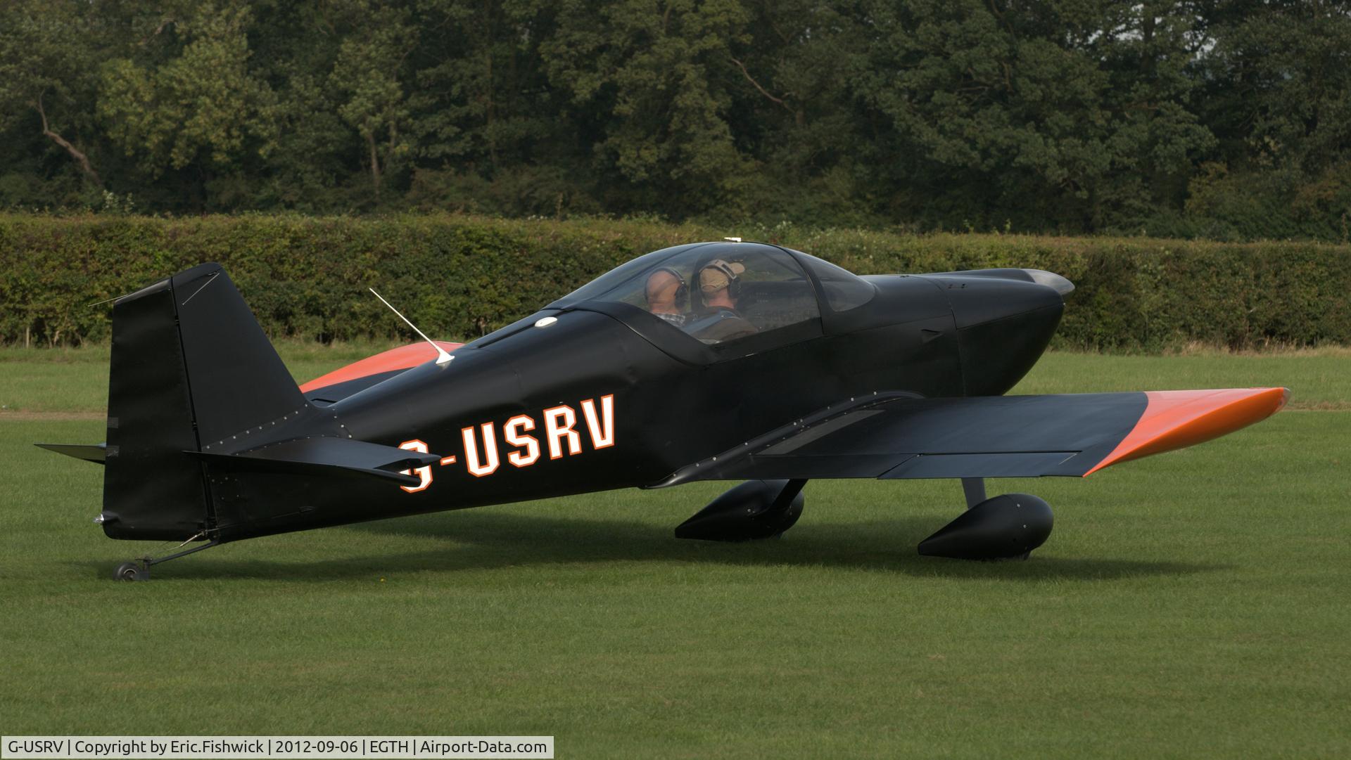 G-USRV, 1995 Vans RV-6 C/N 23771, 2. G-USRV departing Shuttleworth (Old Warden) Aerodrome.