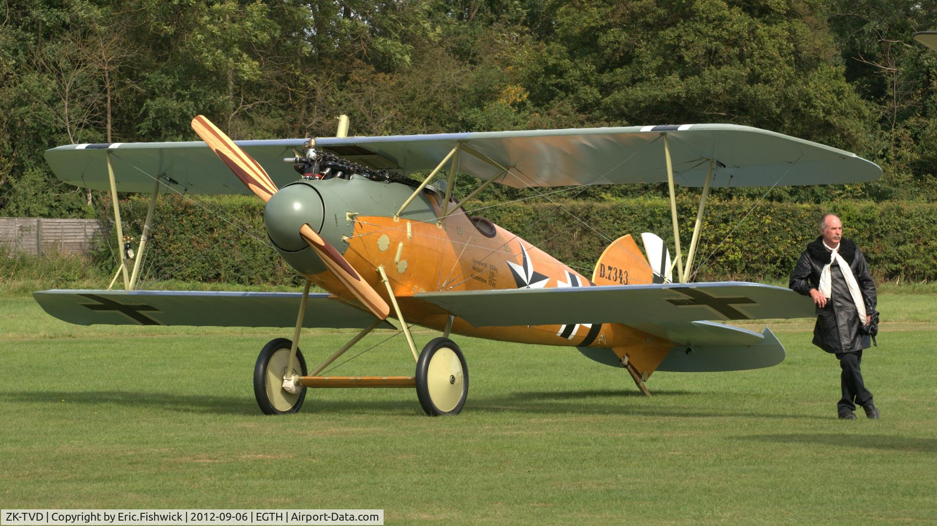 ZK-TVD, 2011 Albatros D-Va Replica C/N 83, 3. ZK-TVD Albatros D.Va-1 - with one very proud pilot at The Shuttleworth Collection.