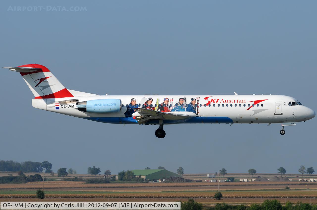 OE-LVM, 1991 Fokker F100 (F-28-0100) C/N 11361, Austrian arrows