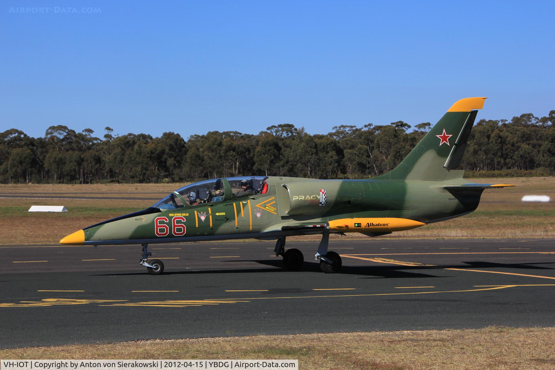 VH-IOT, 1983 Aero L-39C Albatros C/N 332516, VH-IOT/66 @ YBDG (cn 332516) After military service, this Albatros initially went to South Africa as ZU-BZA in October 1999. In 2002 it came to Australia, initially being based in Perth.