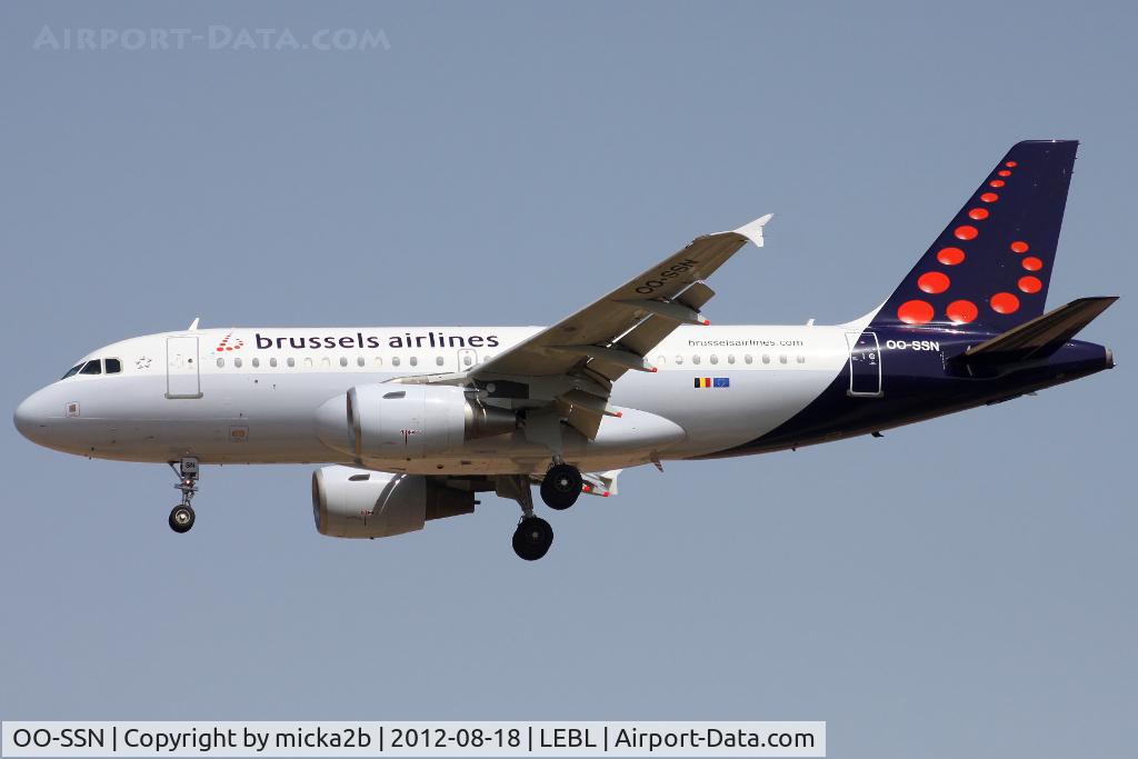 OO-SSN, 2003 Airbus A319-112 C/N 1963, Landing