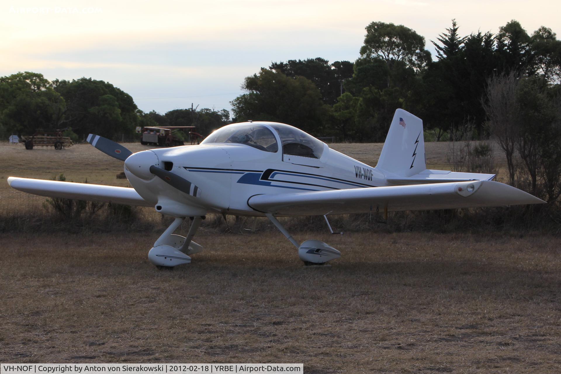 VH-NOF, Vans RV-6A C/N 60030, VH-NOF @ YRBE Robe. Van's RV-6A #60030
