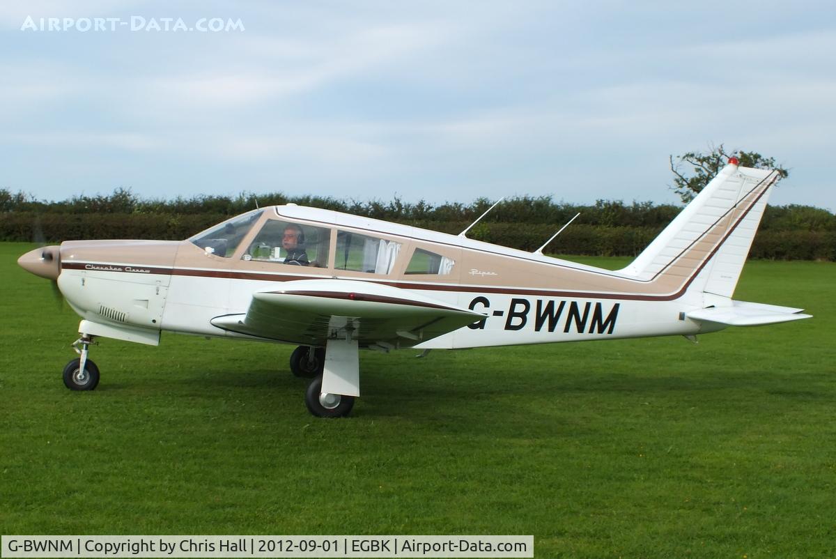 G-BWNM, 1968 Piper PA-28R-180 Cherokee Arrow C/N 28R-30435, at the LAA Rally 2012, Sywell