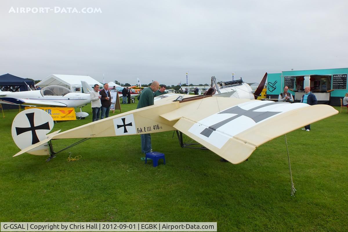 G-GSAL, 2008 Fokker EIII Replica C/N GS-101, at the LAA Rally 2012, Sywell