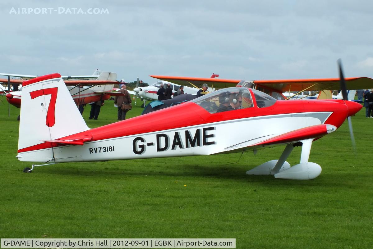 G-DAME, 2009 Vans RV-7 C/N 73181, at the LAA Rally 2012, Sywell