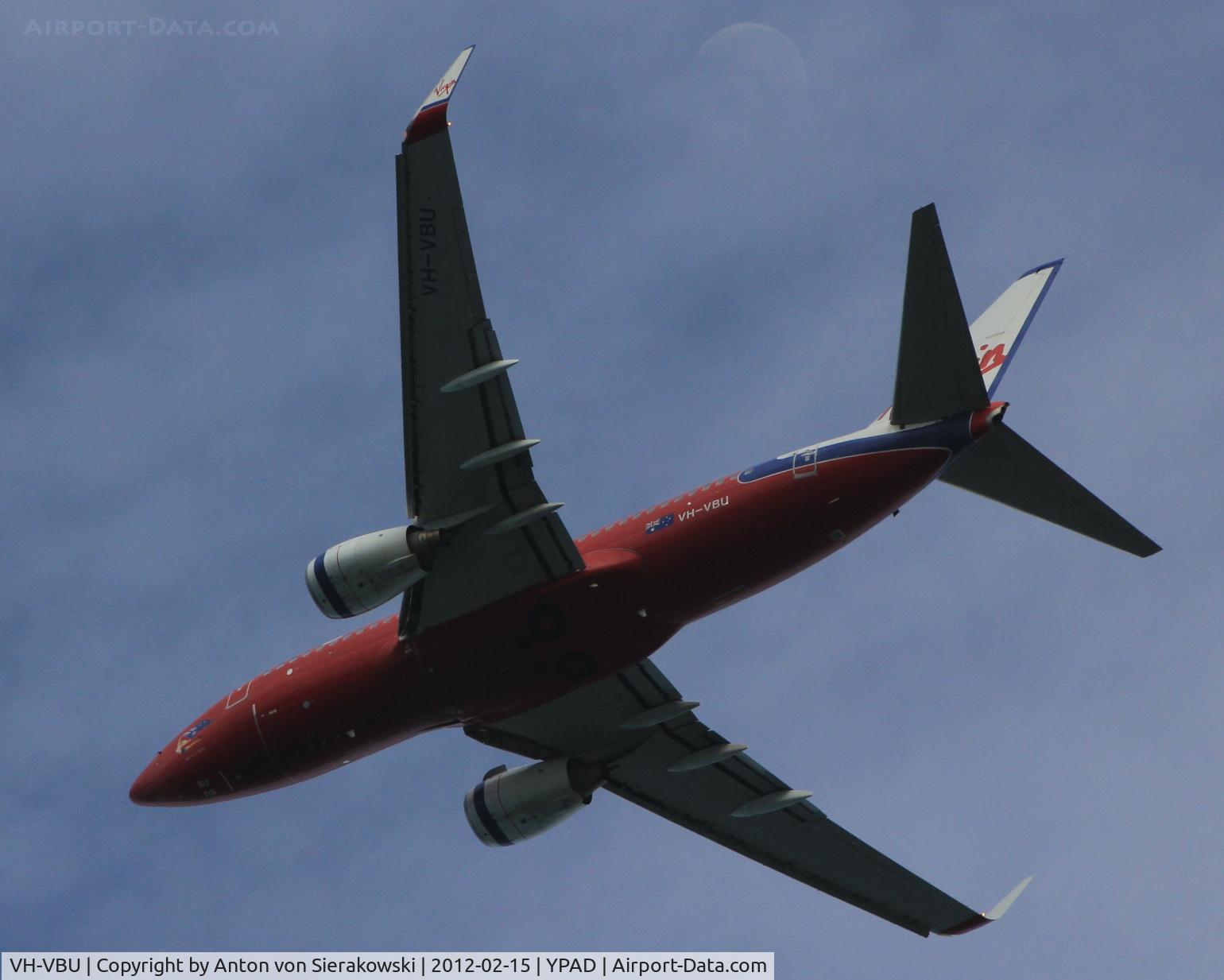 VH-VBU, 2003 Boeing 737-76Q C/N 30288, VH-VBU departing YPAD Adelaide