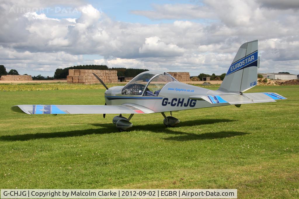 G-CHJG, 2012 Cosmik EV-97 TeamEurostar UK C/N 3938, Cosmik EV-97 TeamEurostar at The Real Aeroplane Club's Wings & Wheels weekend, Breighton Airfield, September 2012.