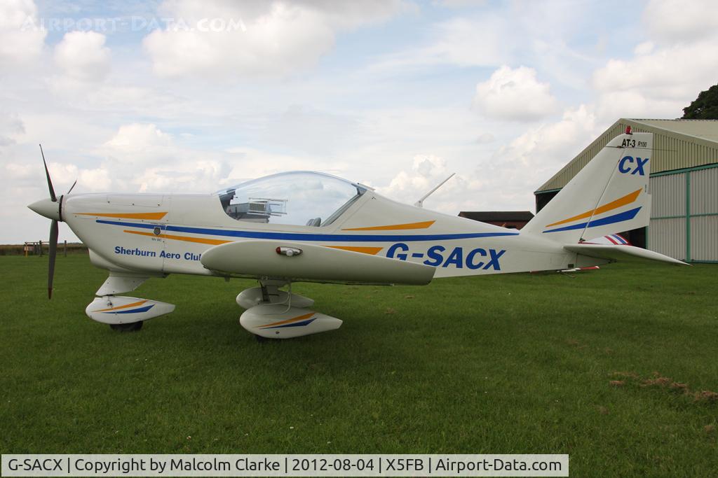 G-SACX, 2007 Aero AT-3 R100 C/N AT3-028, Aero AT-3 R100 at Fishburn Airfield, UK in August 2012.