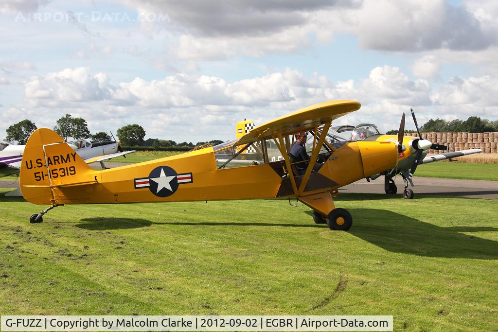 G-FUZZ, 1951 Piper L-18C Super Cub (PA-18-95) C/N 18-1016, Piper L-18C Super Cub (PA-18-95) at The Real Aeroplane Company's Wings & Wheels weekend, Breighton Airfield, September 2012.