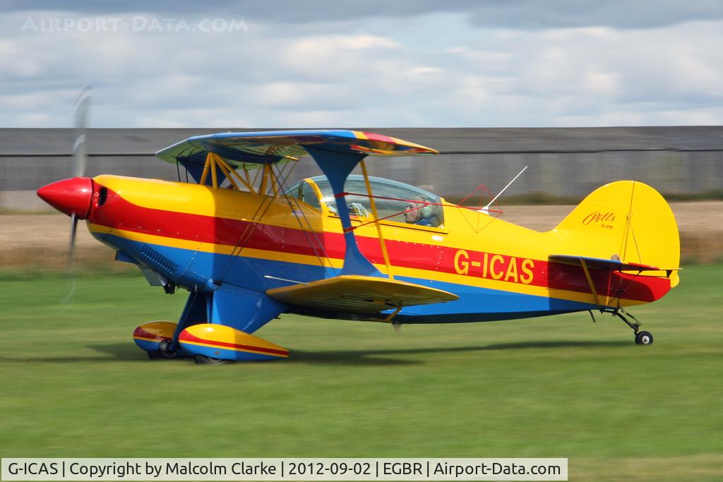 G-ICAS, 1996 Aviat Pitts S-2B Special C/N 5344, Aviat Pitts S-2B at The Real Aeroplane Company's Wings & Wheels Weekend, Breighton Airfield, September 2nd 2012.