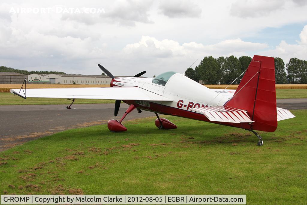 G-ROMP, 1987 Extra EA-230H C/N 001, Extra 230H at The Real Aeroplane Club's Summer Madness Fly-In, Breighton Airfield, August 2012.