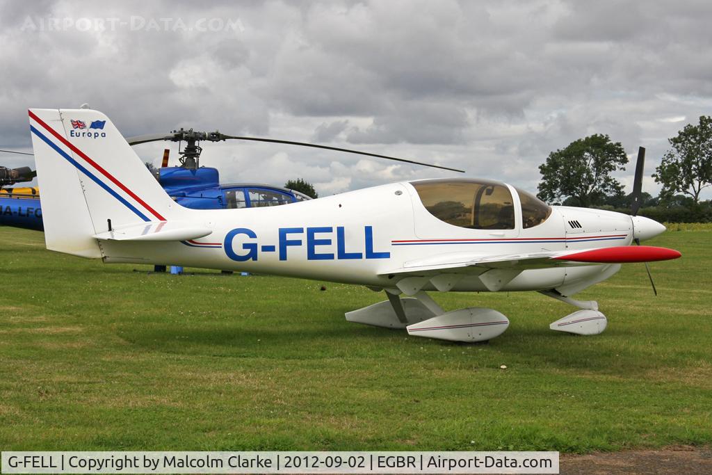 G-FELL, 1998 Europa XS Tri-Gear C/N PFA 247-13208, Europa XS at The Real Aeroplane Company's Wings & Wheels weekend, Breighton Airfield, September 2012.