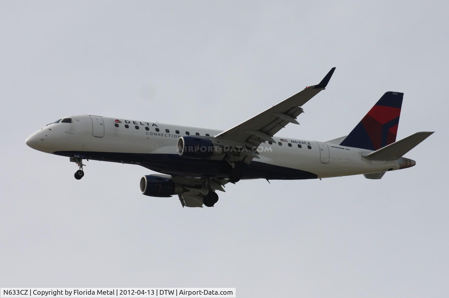 N633CZ, 2008 Embraer 175LR (ERJ-170-200LR) C/N 17000245, Compass E175