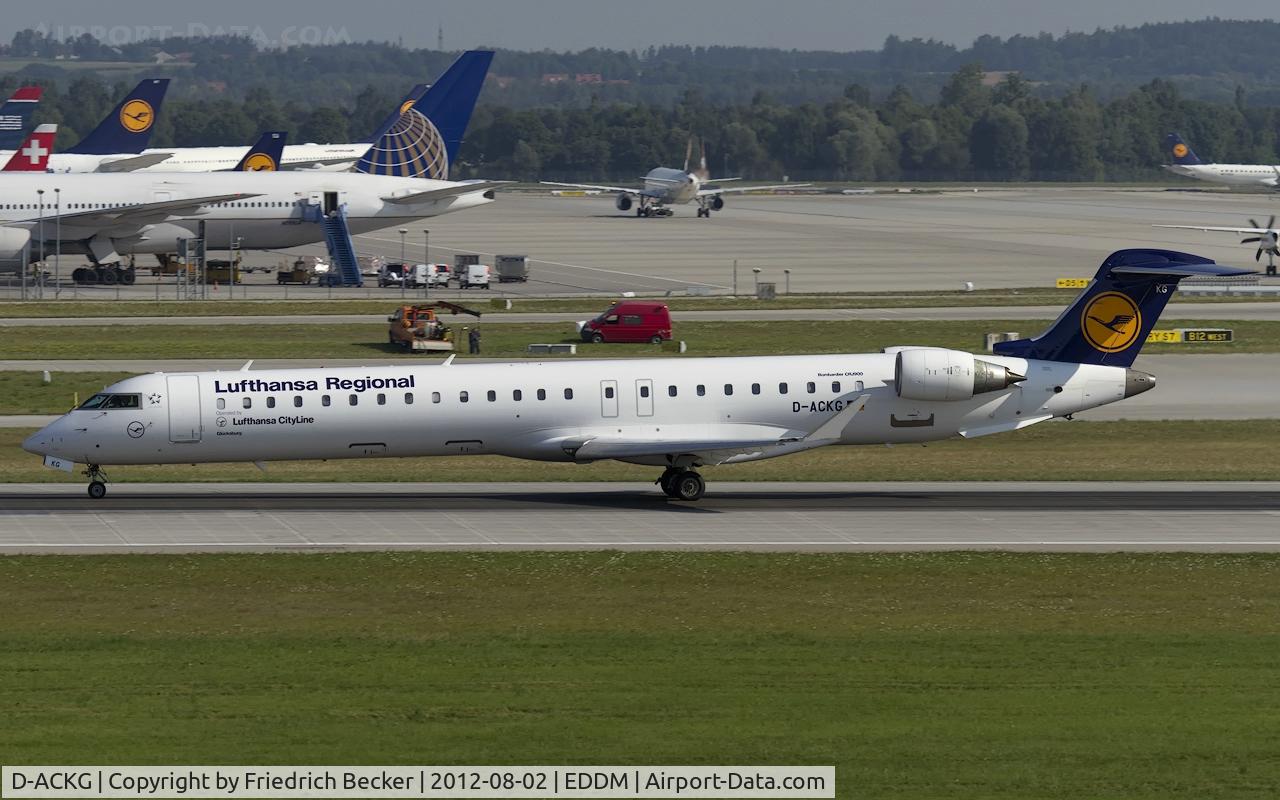 D-ACKG, 2006 Bombardier CRJ-900LR (CL-600-2D24) C/N 15084, departure from Munich