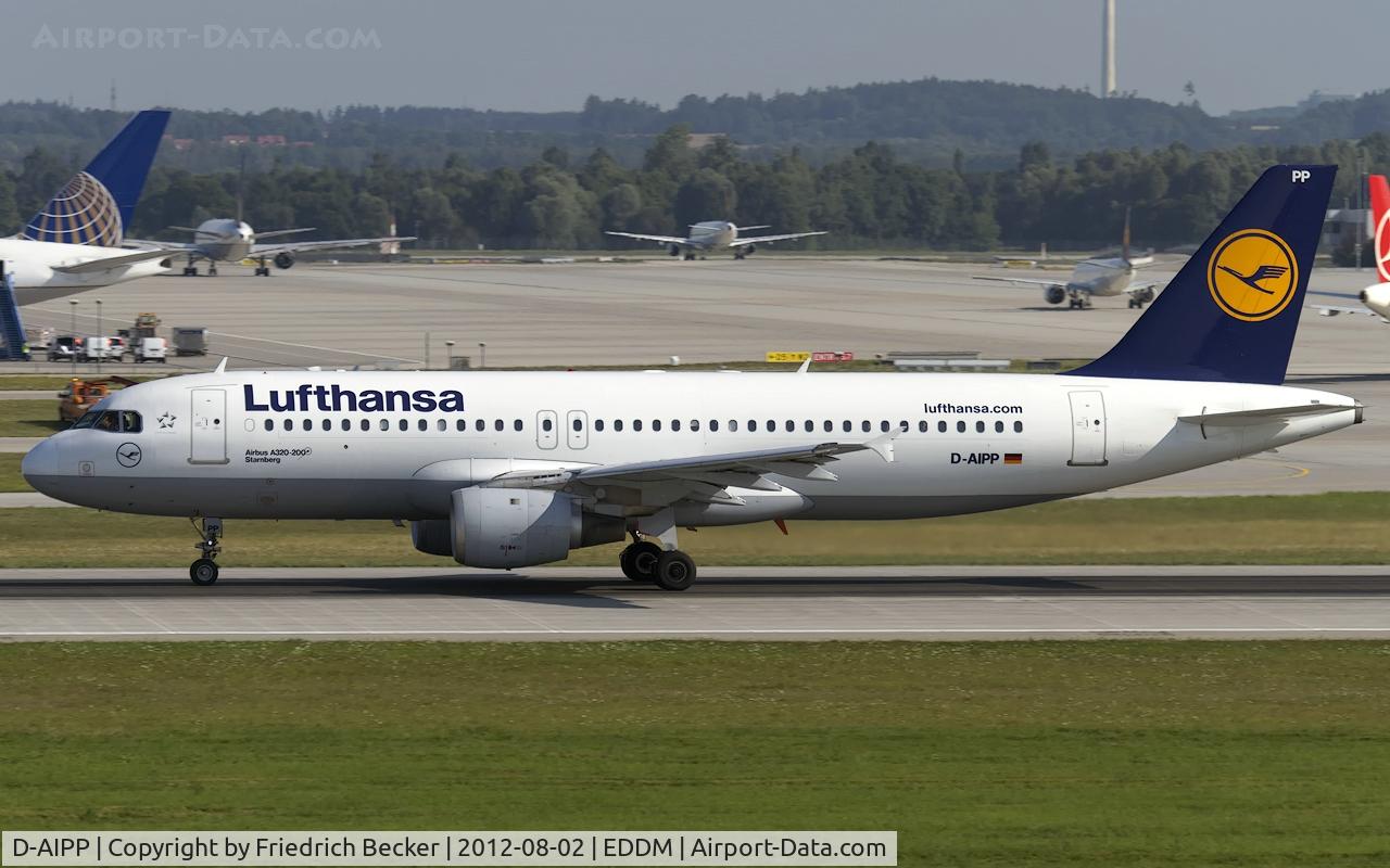 D-AIPP, 1990 Airbus A320-211 C/N 110, departure from Munich
