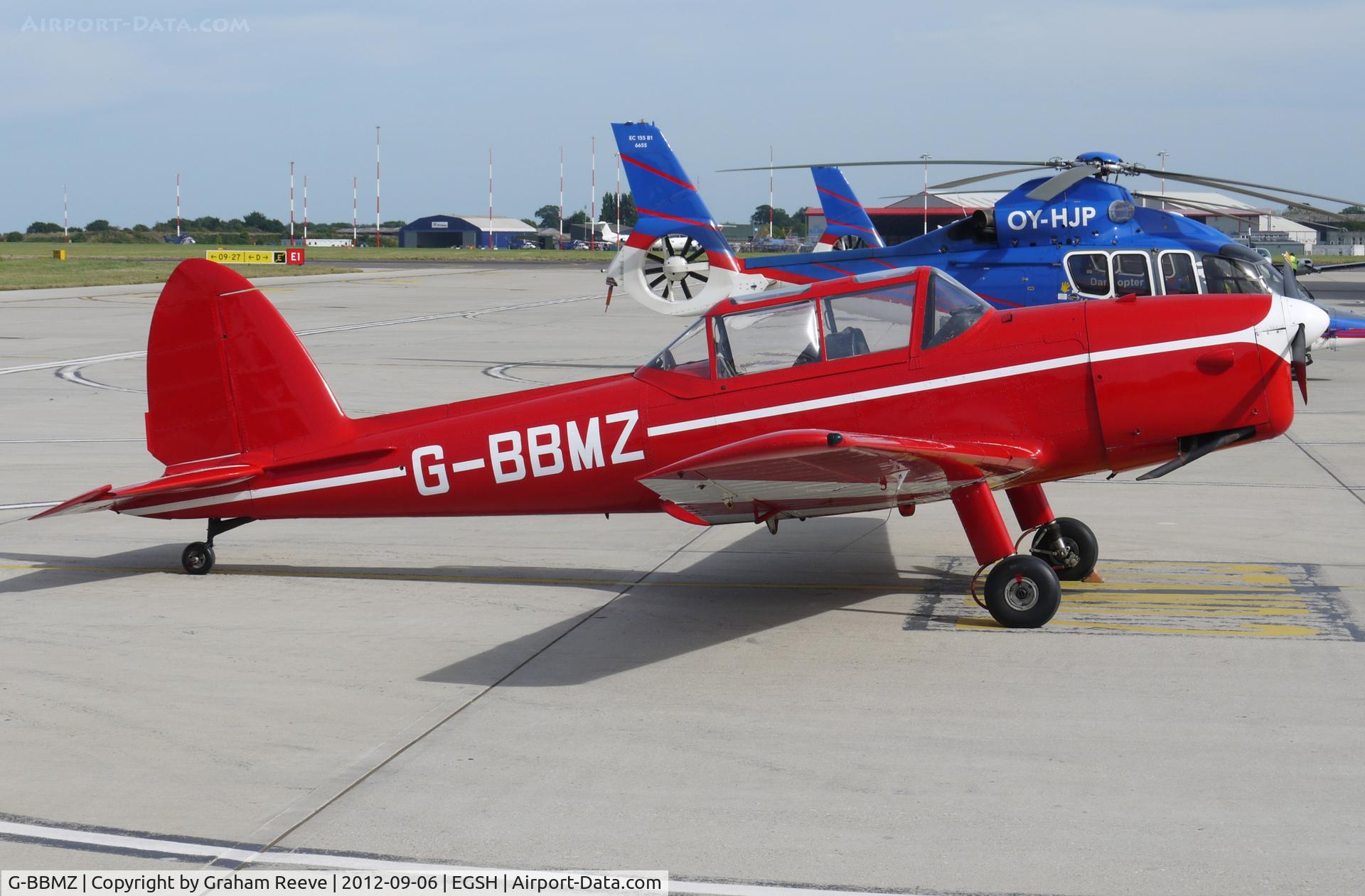 G-BBMZ, 1950 De Havilland DHC-1 Chipmunk T.10 C/N C1/0563, Parked at Norwich.