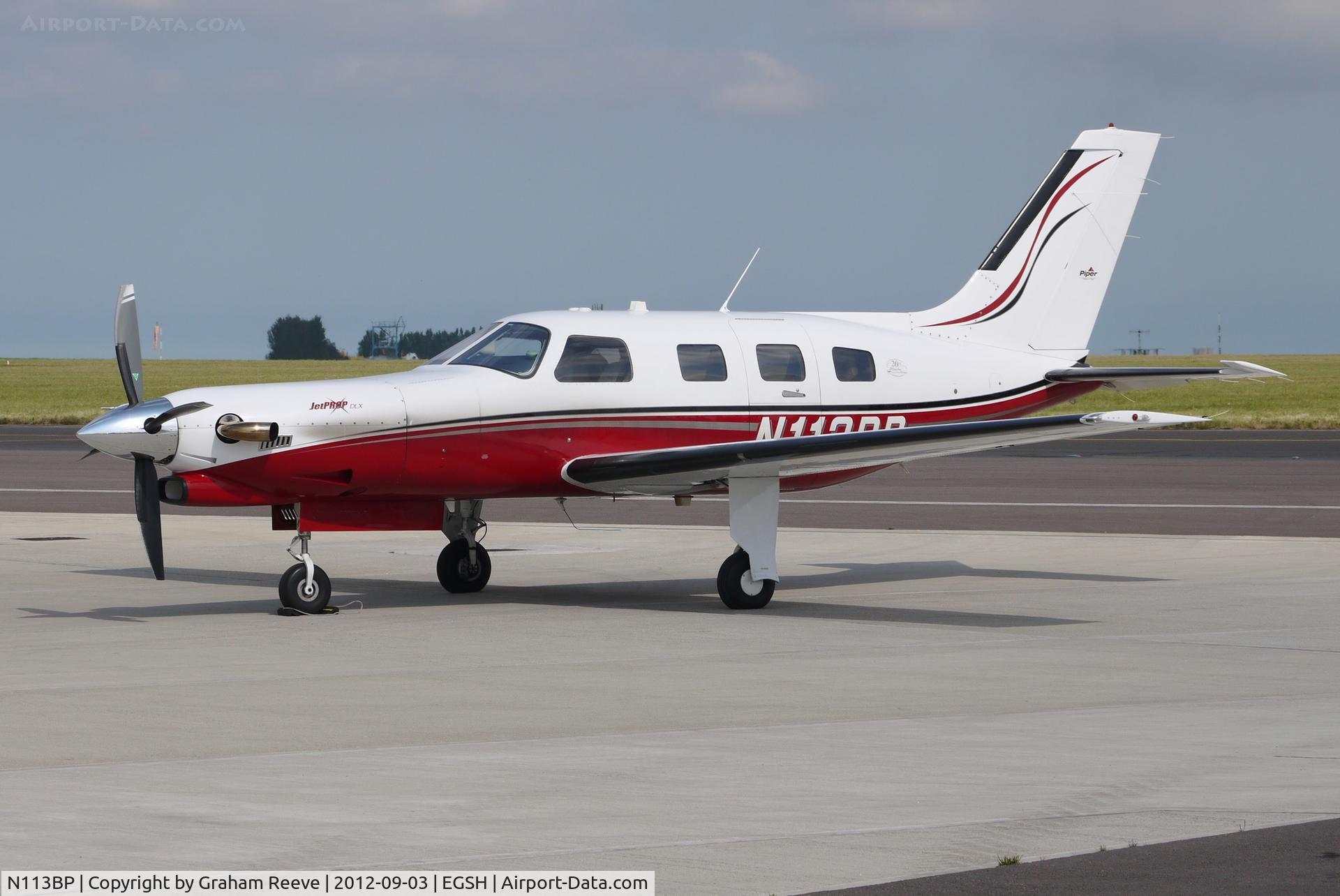 N113BP, 2004 Piper PA-46-350P Malibu Mirage C/N 4636363, Parked at Norwich.