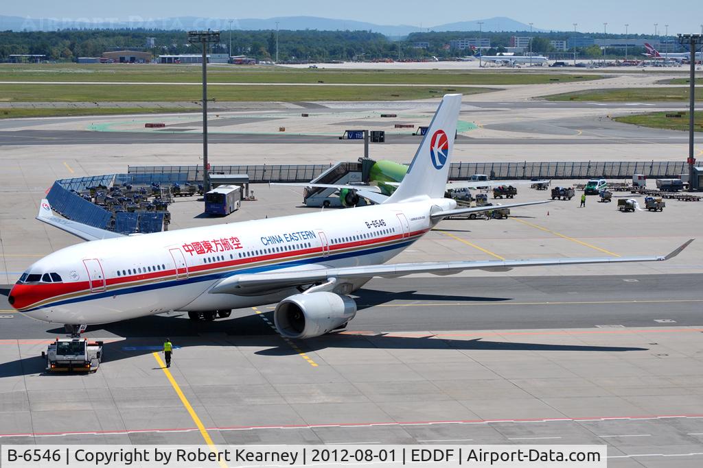 B-6546, 2012 Airbus A330-243 C/N 1303, Pushing back from stand