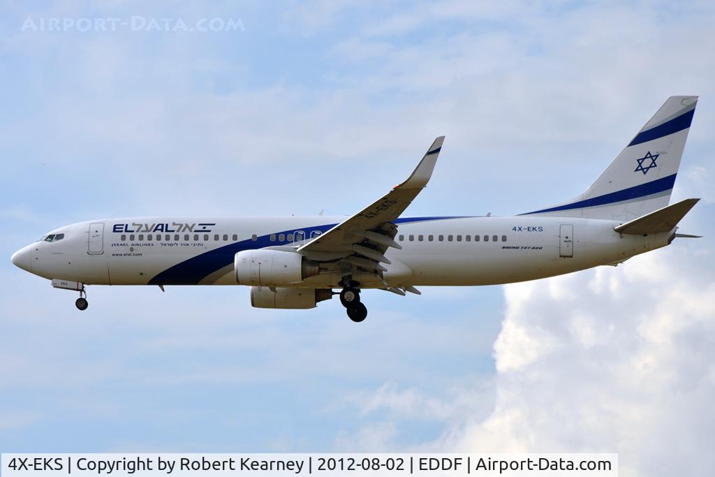 4X-EKS, 2008 Boeing 737-8HX C/N 36433, On finals for r/w 25L