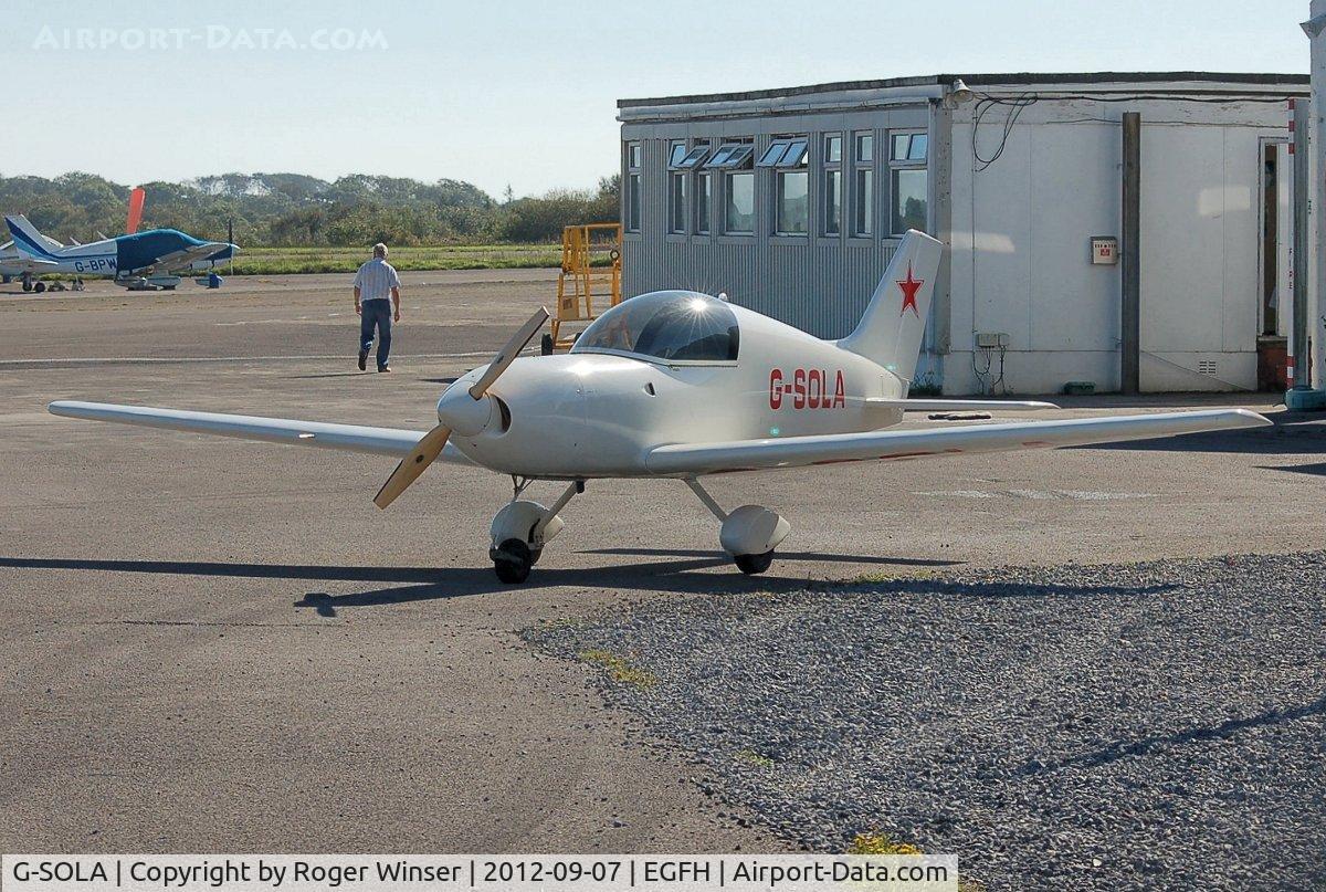 G-SOLA, 1988 Star-Lite SL-1 C/N PFA 175-11311, Visiting Star-Lite microlight. Only two in the UK, the other being G-FARO.