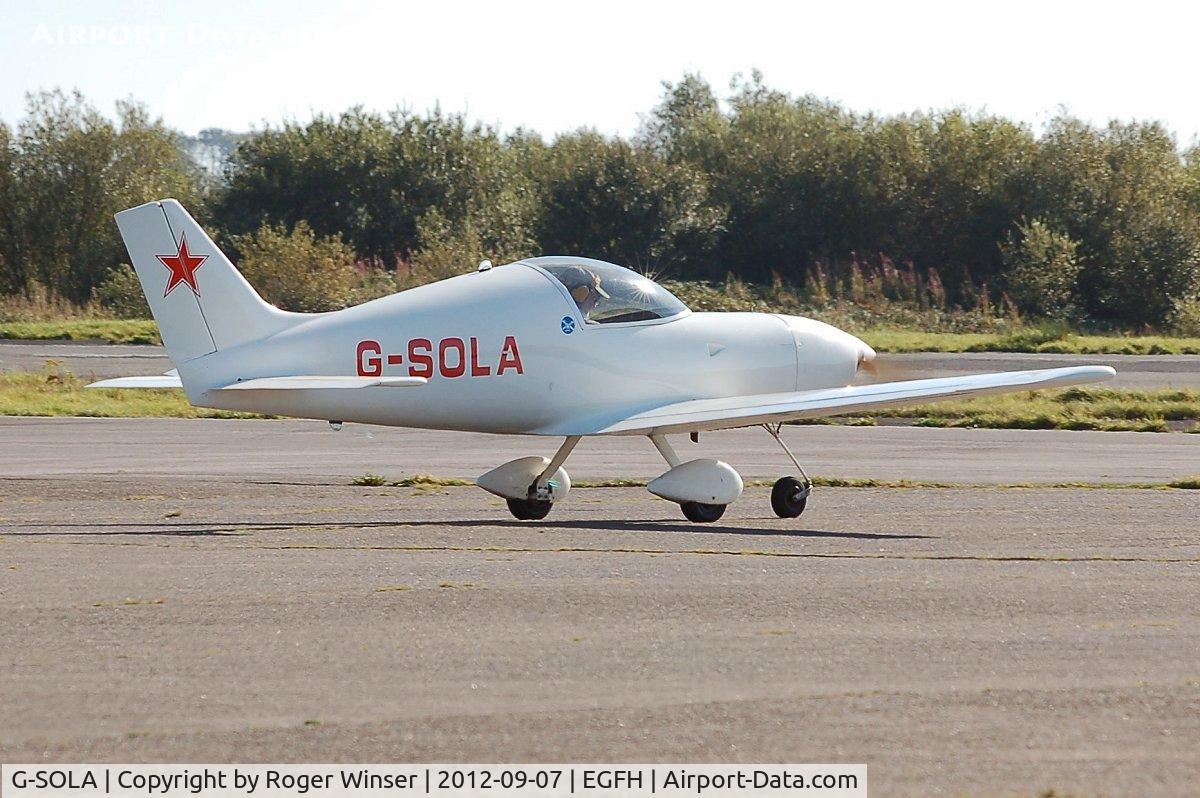 G-SOLA, 1988 Star-Lite SL-1 C/N PFA 175-11311, Visiting Star-Lite microlight. Only two in the UK, the other being G-FARO. 