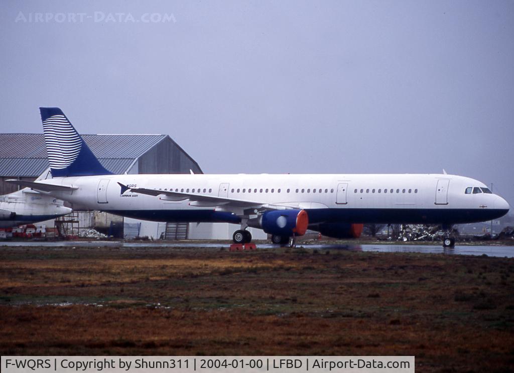 F-WQRS, 1999 Airbus A321-211 C/N 1012, Stored with titles removed and in last Sabena c/s...