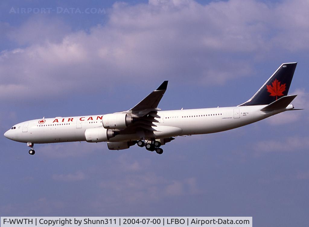 F-WWTH, 2003 Airbus A340-541 C/N 445, C/n 0445 - To be C-GKOL - First A345 for Air Canada