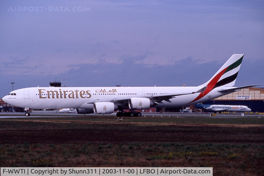 F-WWTI, 2002 Airbus A340-541 C/N 457, C/n 0457 - To be A6-ERA