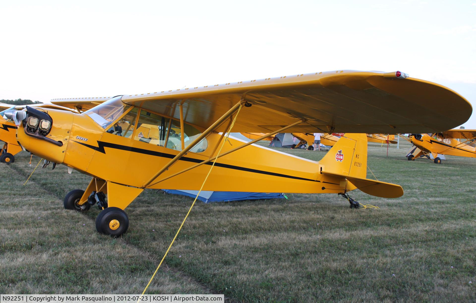 N92251, 1946 Piper J3C-65 Cub Cub C/N 16707, Piper J3C-65
