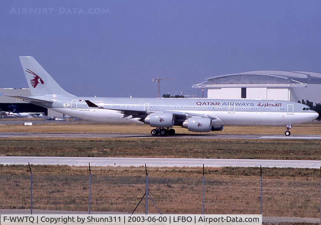 F-WWTQ, 2003 Airbus A340-541 C/N 495, C/n 0495 - To be A7-HHH - First A340-500 in VIP layout ;)