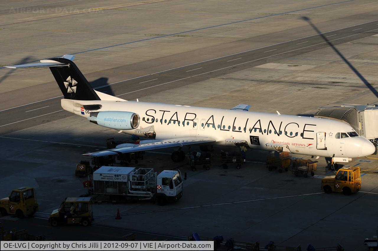 OE-LVG, 1994 Fokker 100 (F-28-0100) C/N 11520, Austrian arrows