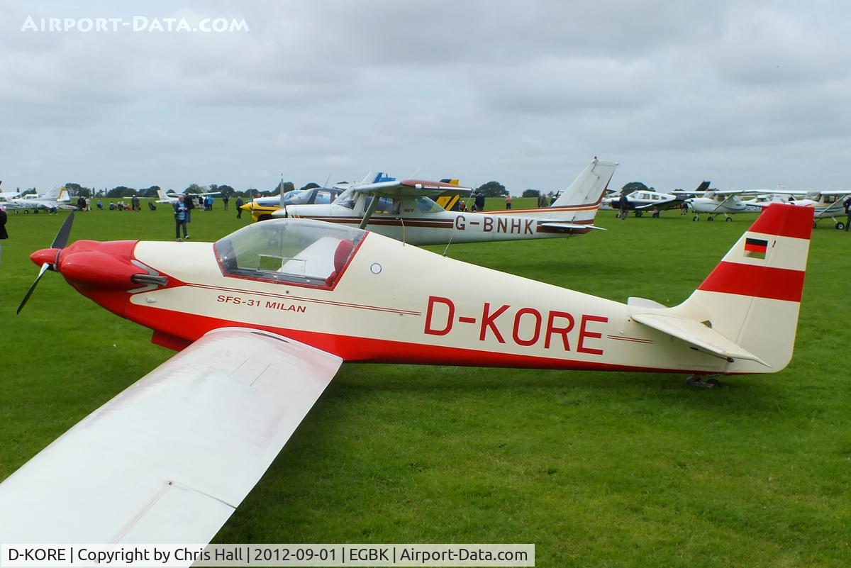 D-KORE, Sportavia-Putzer SFS-31 Milan C/N 6601, at the LAA Rally 2012, Sywell