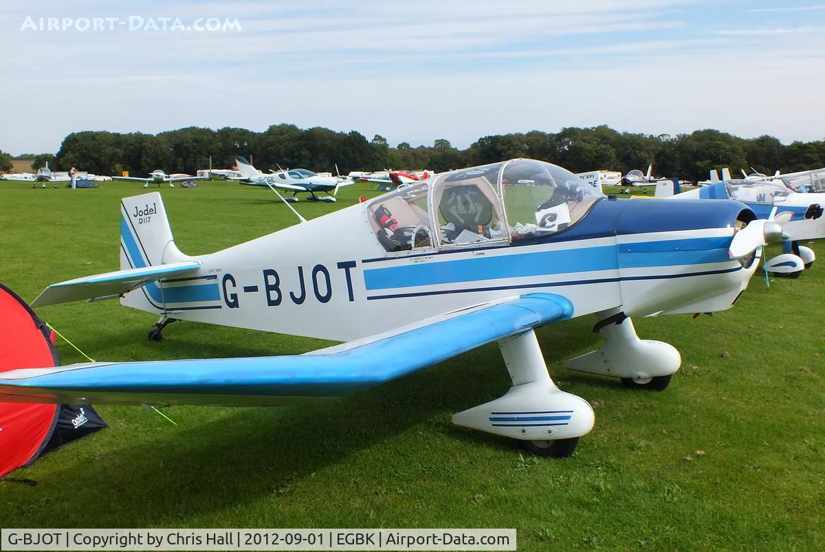 G-BJOT, 1957 SAN Jodel D-117 C/N 688, at the LAA Rally 2012, Sywell