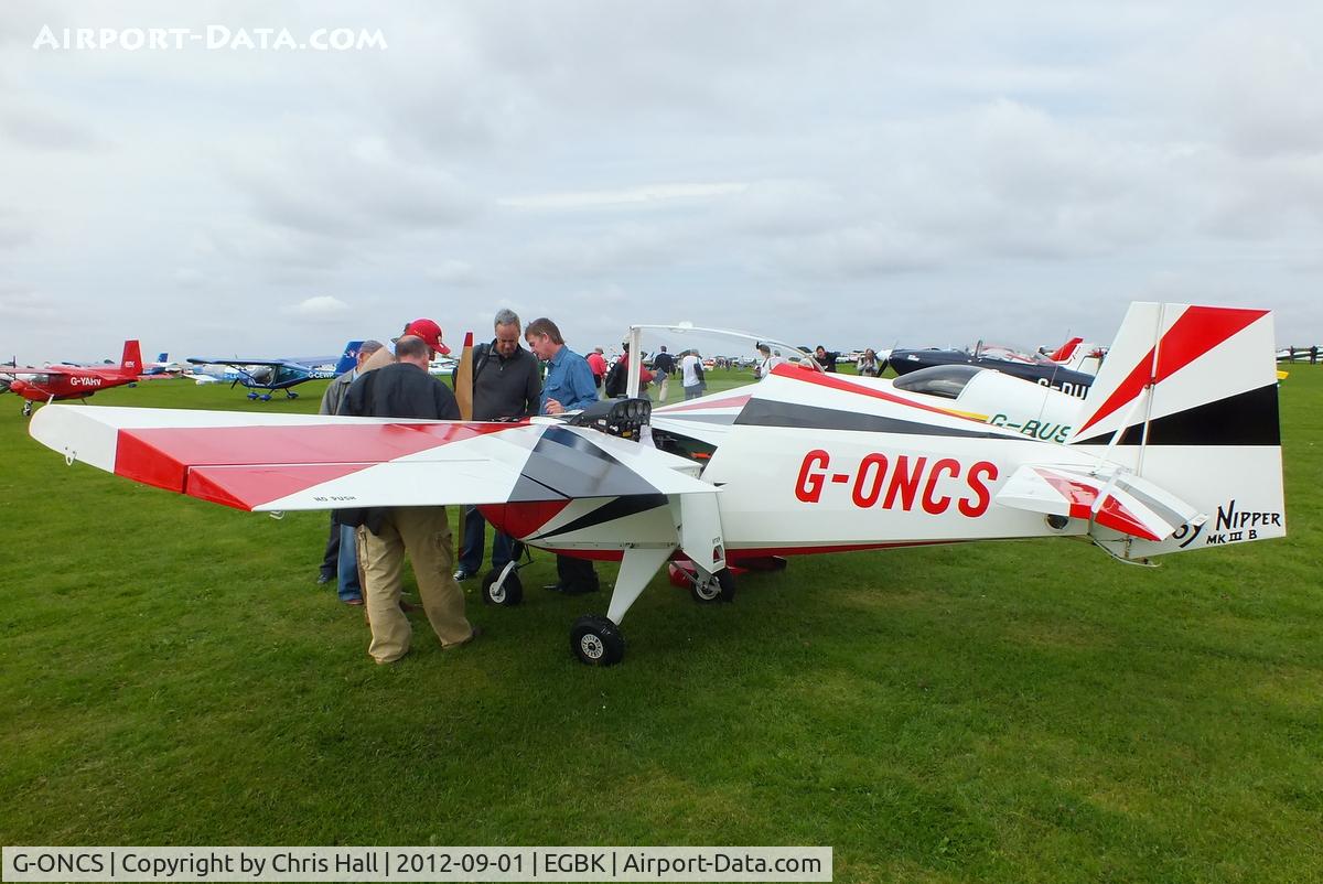 G-ONCS, 1972 Slingsby Tipsy T-66 Nipper 3 C/N PFA 1390, at the LAA Rally 2012, Sywell