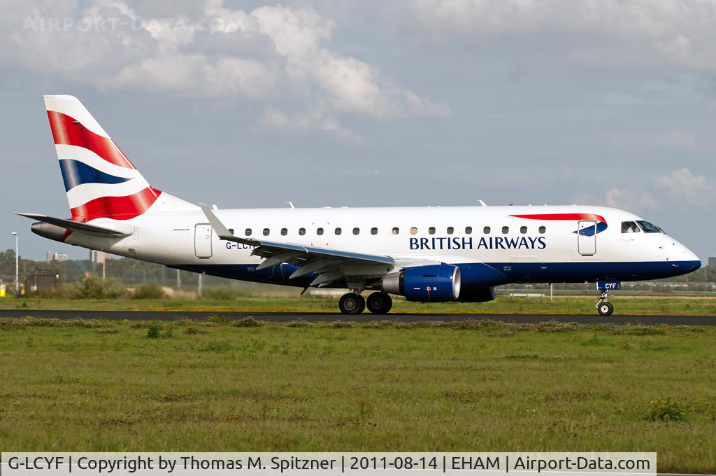 G-LCYF, 2009 Embraer 170STD (ERJ-170-100STD) C/N 17000298, British Airways by CityFlyer Express G-LCYF roll out at 18R ( Polderbaan )